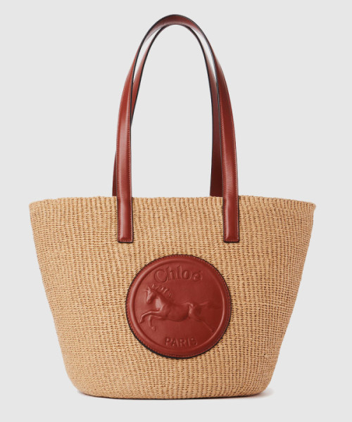 천연 섬유 소재의 라지 Horse Medal 바스켓 SS591