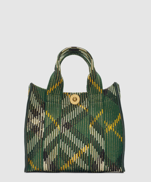 미니 체크 니트 토트 80957851