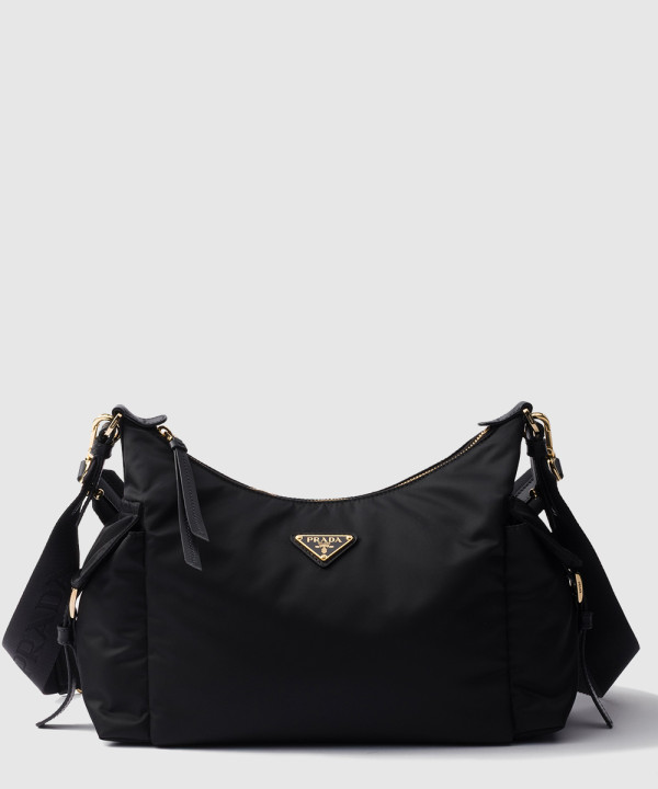 익스플로어 라지 리나일론 및 가죽 핸드백 1BC264