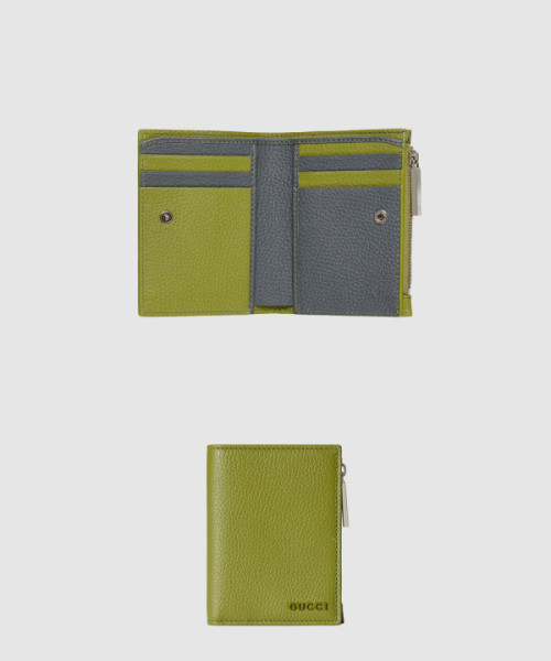 로고 똑딱이 여밈 레더 동전 지갑 817021