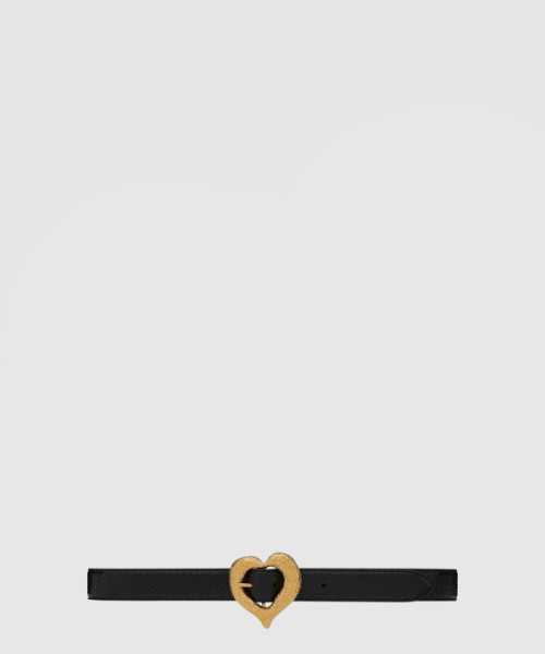 칠한 비단 가죽 하트 모양 벨트 650322
