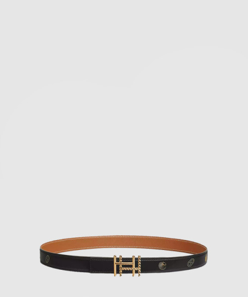 H au Carre Twist 벨트 버클 Hermes sur Mer 리버서블 가죽 스트랩